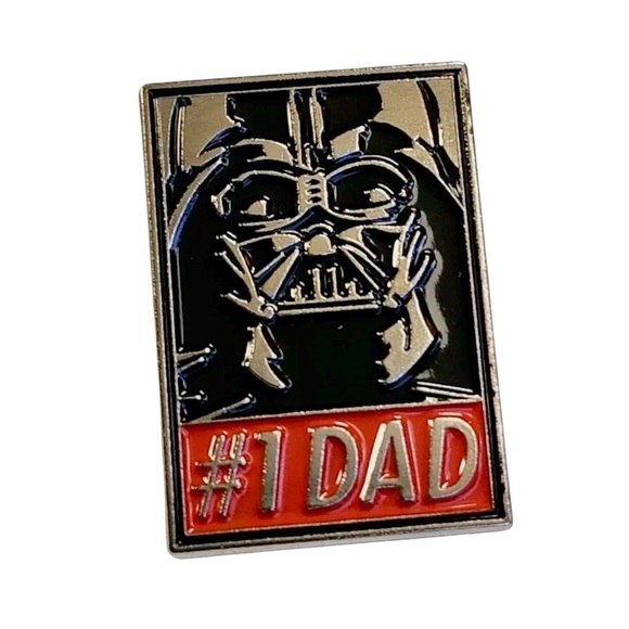 Star Wars Darth Vader #1 Dad Enamel Pin – 70s Geek Humor Badge - Picture 2 of 6
